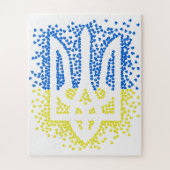 Oekraïense embleem drietand tryzub verstrooiing ha legpuzzel (Verticaal)