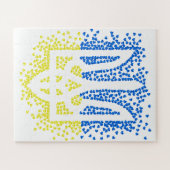 Oekraïense embleem drietand tryzub verstrooiing ha legpuzzel (Horizontaal)