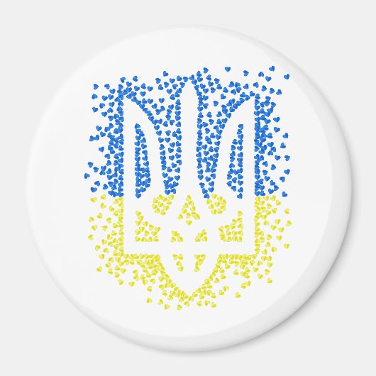 Oekraïense embleem drietand tryzub verstrooiing ha magneet (Voorkant)