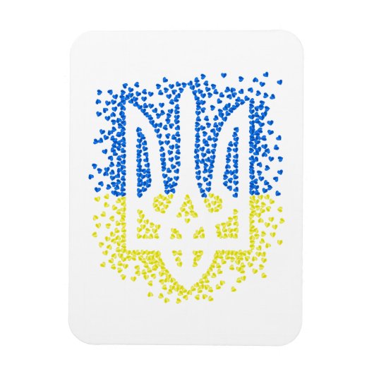 Oekraïense embleem drietand tryzub verstrooiing ha magneet (Verticaal)