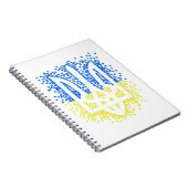 Oekraïense embleem drietand tryzub verstrooiing ha notitieboek (Rechterzijde)