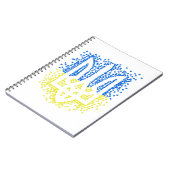 Oekraïense embleem drietand tryzub verstrooiing ha notitieboek (Linkerzijde)