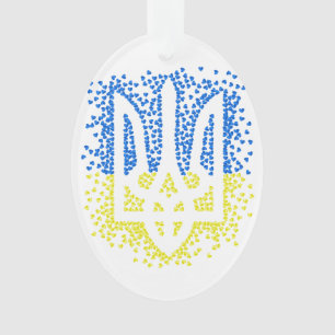 Oekraïense embleem drietand tryzub verstrooiing ha ornament