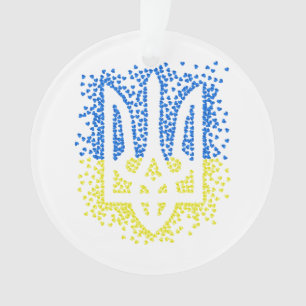 Oekraïense embleem drietand tryzub verstrooiing ha ornament