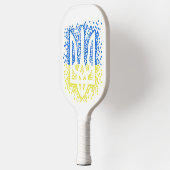 Oekraïense embleem drietand tryzub verstrooiing ha pickleball paddle (Links)