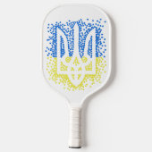 Oekraïense embleem drietand tryzub verstrooiing ha pickleball paddle (Achterkant)