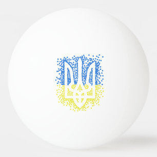 Oekraïense embleem drietand tryzub verstrooiing ha pingpongbal