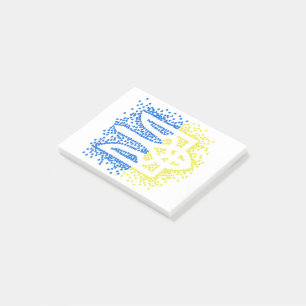 Oekraïense embleem drietand tryzub verstrooiing ha post-it® notes