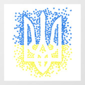 Oekraïense embleem drietand tryzub verstrooiing ha raamsticker (Vel)