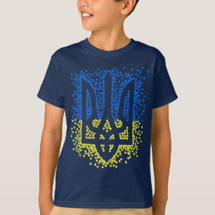 Oekraïense embleem drietand tryzub verstrooiing ha t-shirt