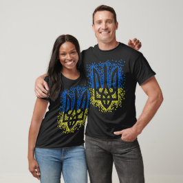 Oekraïense embleem drietand tryzub verstrooiing ha t-shirt
