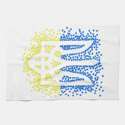 Oekraïense embleem drietand tryzub verstrooiing ha theedoek (Horizontaal)