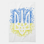 Oekraïense embleem drietand tryzub verstrooiing ha theedoek (Verticaal)