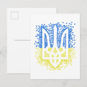 Oekraïense embleem drietand tryzub verstrooiing ha uitnodiging briefkaart (Voorkant / Achterkant)