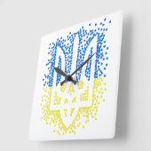 Oekraïense embleem drietand tryzub verstrooiing ha vierkante klok (Hoek)