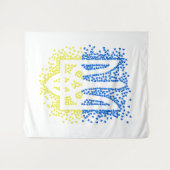 Oekraïense embleem drietand tryzub verstrooiing ha wandkleed (Voorkant (horizontaal))