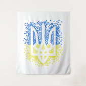 Oekraïense embleem drietand tryzub verstrooiing ha wandkleed (Voorkant)