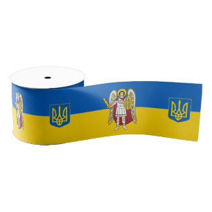 Oekraïense en Kiev - wapenschild, Oekraïense vlag Grosgrain Lint