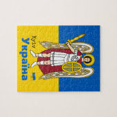 Oekraïense en Kiev - wapenschild, Oekraïense vlag Legpuzzel (Horizontaal)