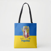 Oekraïense en Kiev - wapenschild, Oekraïense vlag Tote Bag (Voorkant)