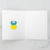 Oekraïense engel kerstvlag gepersonaliseerd kaart (Binnen)