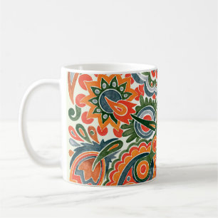 Oekraïense etnische bloem, handgetekende marker. koffiemok