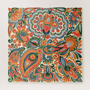 Oekraïense etnische bloem, handgetekende marker. legpuzzel