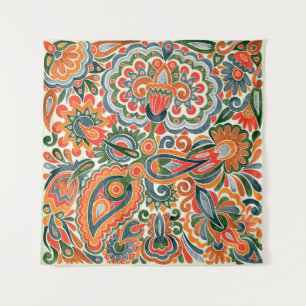 Oekraïense etnische bloem, handgetekende marker. wandkleed