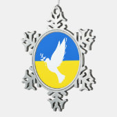 Oekraïense feestdag voor kerstfeestdagen tin sneeuwvlok ornament (Rechts)