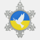 Oekraïense feestdag voor kerstfeestdagen tin sneeuwvlok ornament (Voorkant)