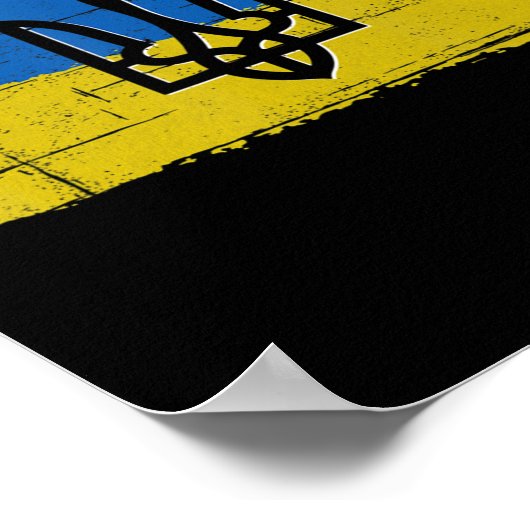 Oekraïense Flag Pride Love Support Poster (Hoek)