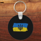  Oekraïense Flag Pride Love Support Sleutelhanger (Voorkant)