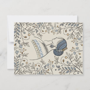 Oekraïense Folk Art Briefkaart - Bloemen