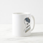 Oekraïense Folk Art Mok | Minimalistische lijnkuns (Voorkant rechts)