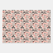 Oekraïense folk bloemen en dier patroon. Oekraïne Inpakpapier Vel (Voorkant)