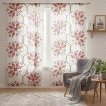 Oekraïense folk borduurwerk rustiek gordijn