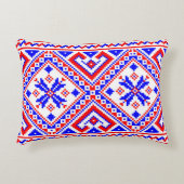 Oekraïense Folk Knoned Pattern Pillow Accent Kussen (Voorkant)