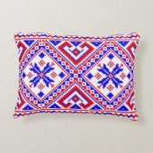 Oekraïense Folk Knoned Pattern Pillow Accent Kussen (Achterkant)