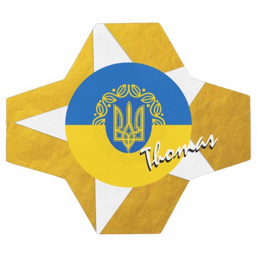 Oekraïense Football en gouden Oekraïense vlag Voetbal (Enkel)