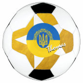 Oekraïense Football en gouden Oekraïense vlag Voetbal (Voorkant)