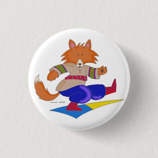 Oekraïense Foxy Dancer Ronde Button 3,2 Cm (Voorkant)