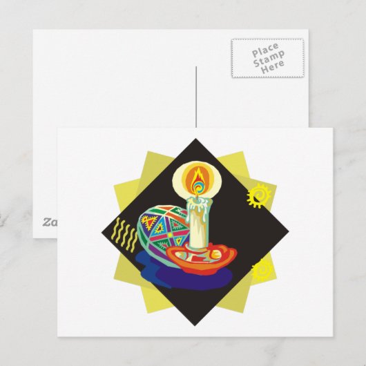 Oekraïense gekleurde eieren (5) briefkaart (Voorkant / Achterkant)