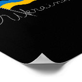 Oekraïense handtekening vlaggenmast - Patriottisch Poster (Hoek)