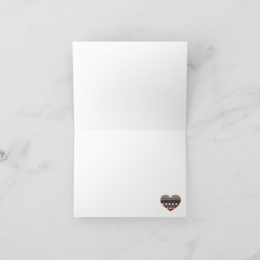 Oekraïense hartkunst bedankkaart (Binnen)