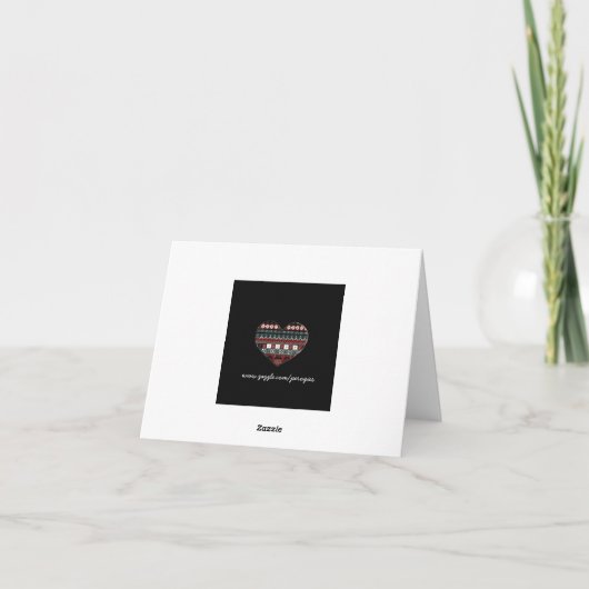 Oekraïense hartkunst bedankkaart (Achterkant)