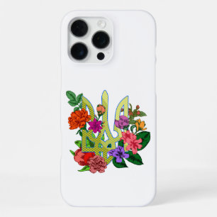 Oekraïense heraldiek drietand tryzub bloeiende blo iPhone 16 pro max hoesje