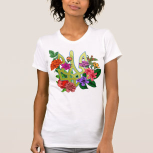 Oekraïense heraldiek drietand tryzub bloeiende blo t-shirt