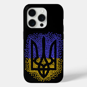 Oekraïense heraldiek drietand tryzub verstrooiing iPhone 15 pro case