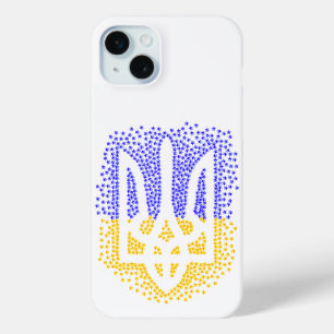 Oekraïense heraldiek drietand tryzub verstrooiing iPhone 15 mini hoesje