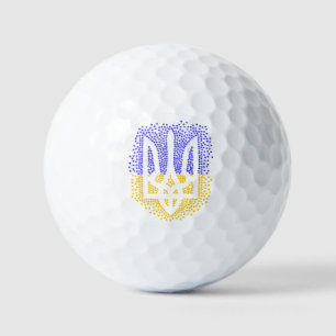 Oekraïense heraldiek drietand tryzub verstrooiing  golfballen